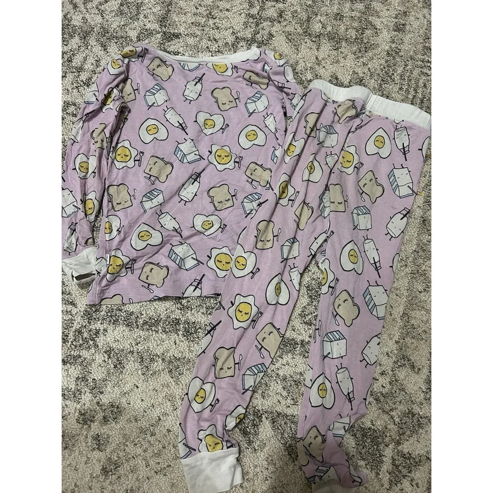 Little Sleepies‎ Girls Pink Pajama Set Size 3t (fair Condition)